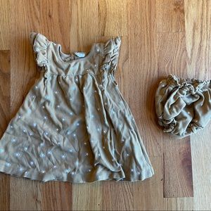 Q by Quincy Mae sun dot dress and bloomers 18-24 months